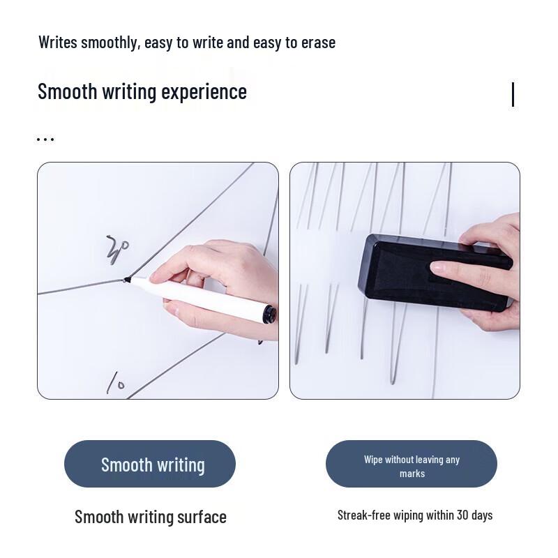 Deli H-Type Magnetic Tempered Glass Whiteboard with Stand
