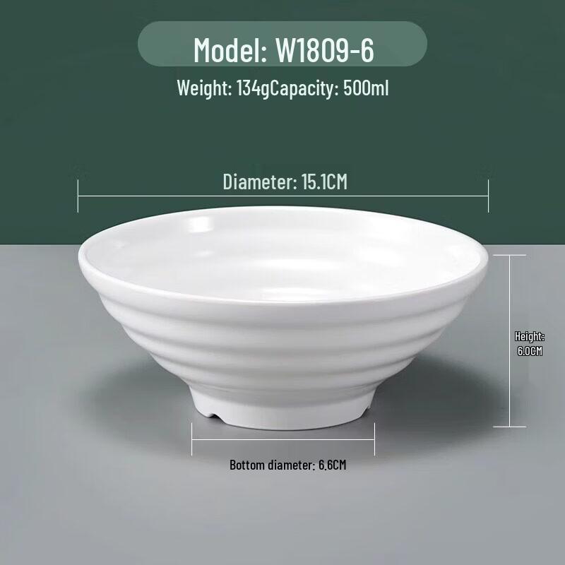 Chu Yi Qi White Melamine Soup Bowl
