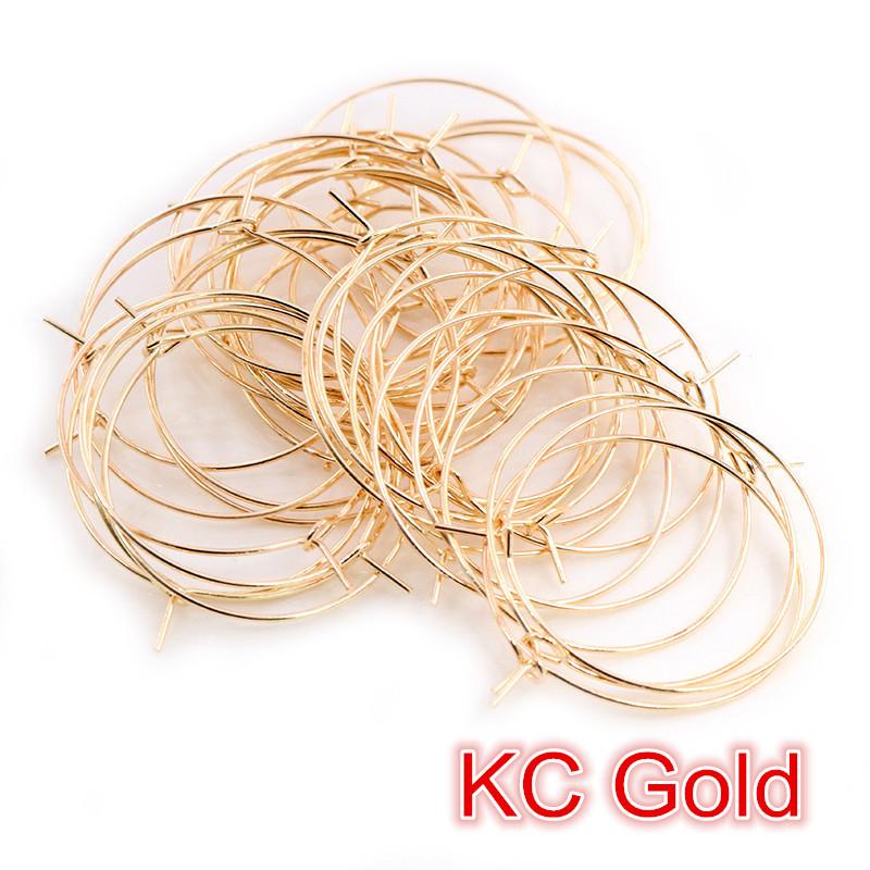 20-35mm Nine Character Earring Ring Ear Coil Iron Plated Round Wine Glass Earring Ring 100pcs/lot DIY Bead Earring Accessories