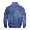 Men's Casual Quarter-Zip Stand Collar Sweatshirt with Print for Fall and Winter