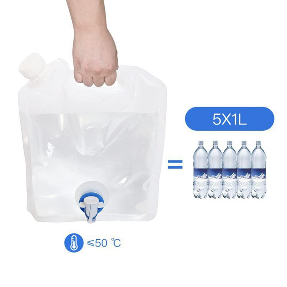 5/10l Portable Folding Water Bags Large Capacity Outdoor Travel Camping Water Container Water Storage Bucket