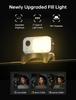 hohem V3 Smartphone Gimbal Stabilizer with Detachable AI Tracker Remote Selfie Stick Foldable Fill Light 110 Lux for Android iPhone Black