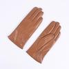 Women's Colored Sheepskin Fingerless Riding Gloves - Warm Fleece Lined for Autumn/Winter