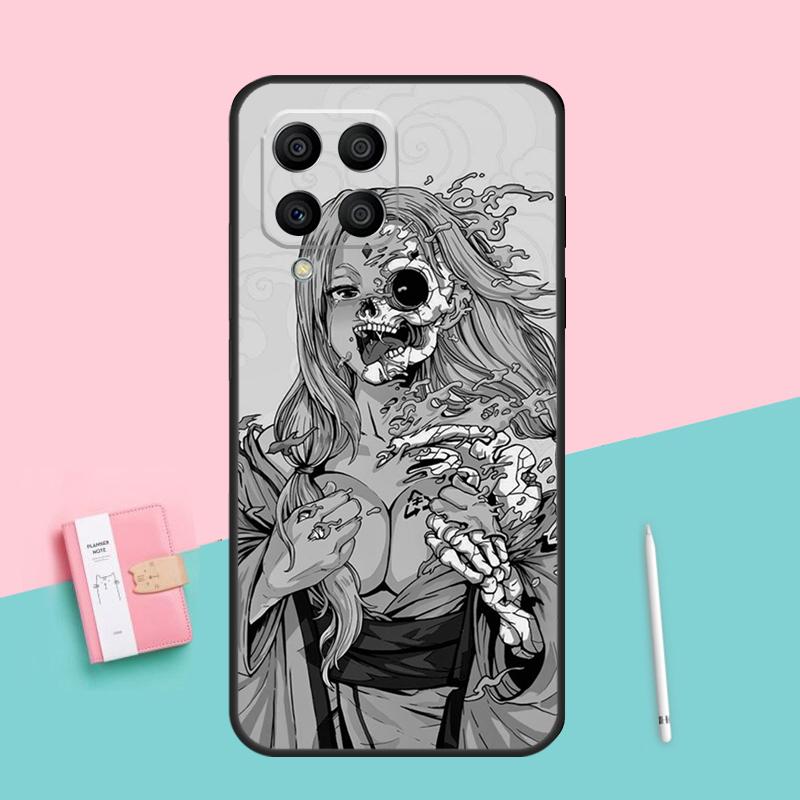 Horror Manga Style For Samsung Galaxy M52 M32 M06 M16 M13 M14 M33 M12 M31 M55 M15 M11 M21 M35 M53 M34 M54 Case