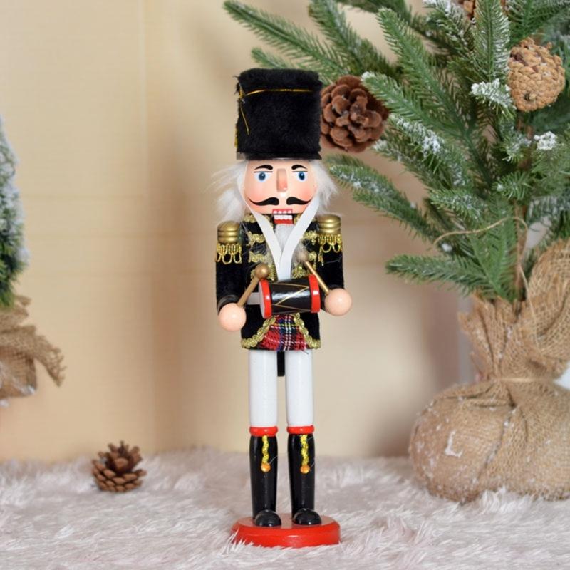Weihnachts-Nussknacker Ornament Kleiner Holzsoldat Weihnachtsdekorationen Nussknacker Figur Ornament für Tisch Regal