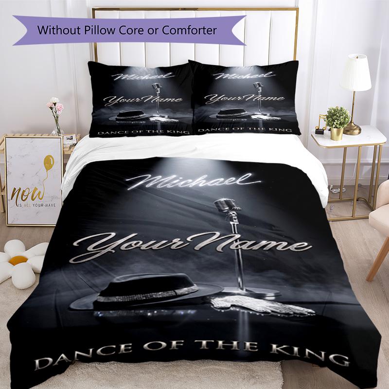 Michael Jackson 31 Customize Your Name Bedding Set Breathable Duvet Cover with Pillowcases Home Decoration Birthday Gift