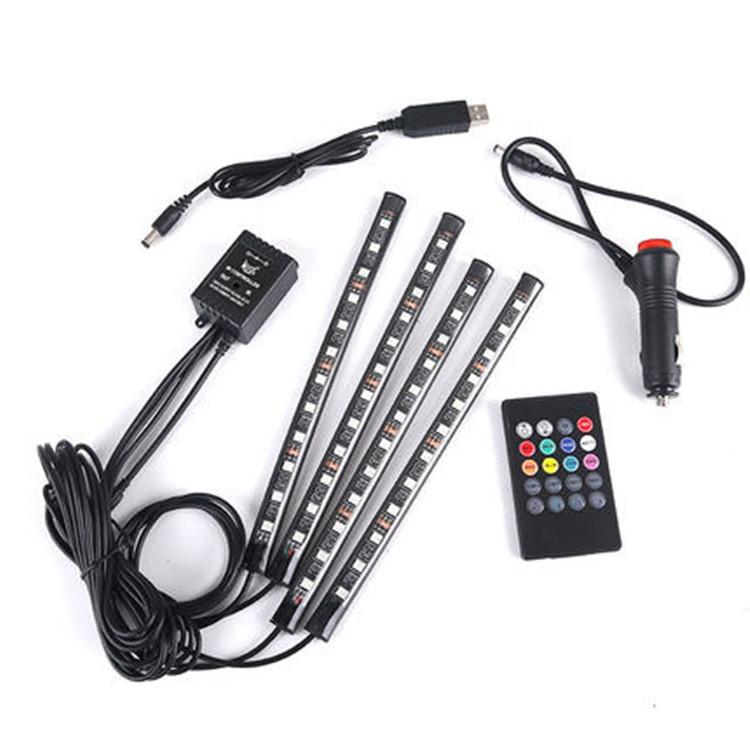 Universal Car RGB Ambient Lights LED Strip Interior Atmosphere Lamps 8 Colors Decorative Off Road 4x4 SUV Automobile Accessories