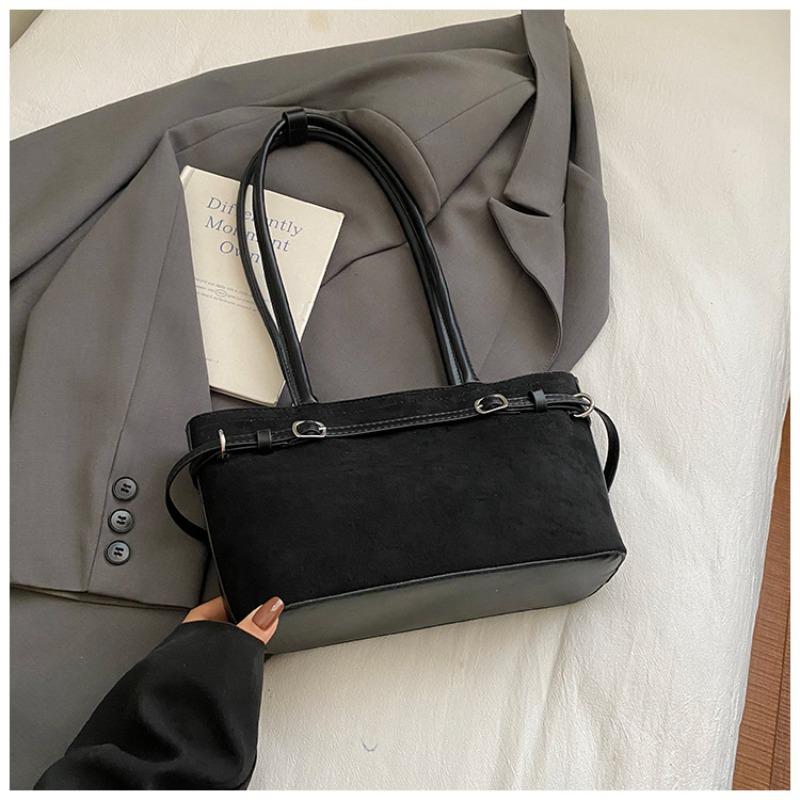 Autumn fashion retro suede underarm bag women's new fashionable high-value shoulder bag commuter handbag