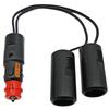 Universal Cigarette Lighter Plug, Double 12/24V 16A =0.25m ISO 4165