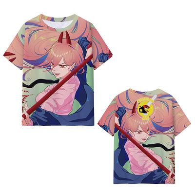 Chainsaw Man T-shirt Anime Surrounding Chainsaw Man 3D Printed Women's Short Sleeved T-shirt