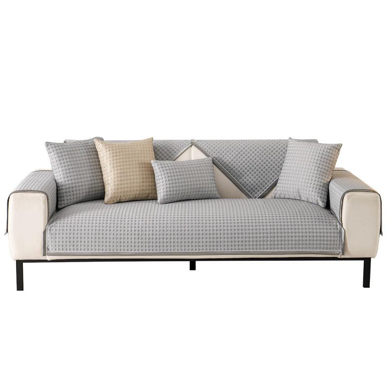 High Technology Sofa Cushion Summer Cool Seat Cushion Modern Cushion Solid Color Sofa Cover Non-Slip Cover Cloth 1/2/3/4 Seat