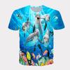 Camisetas con Estampado 3D de Delfín para Mujer Hombre Camiseta Casual de Manga Corta Y2k Harajuku Streetwear Camisetas Tops Ropa Unisex para Niños