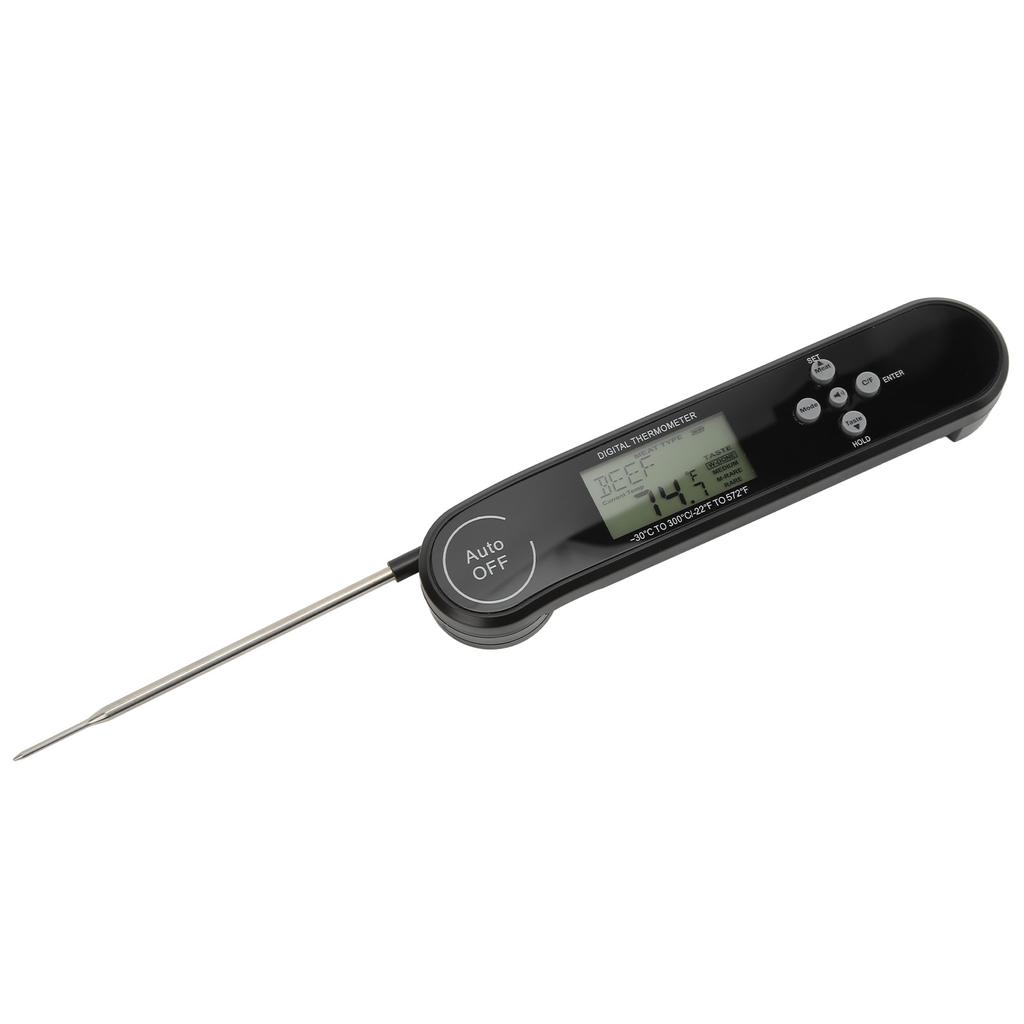 Digital Multifunction Food Thermometer Folding 180 degrees  Rotation Probe 22 Fahrenheit 572 Fahrenheit  30 celsius 300 celsius  for Barbecue Meat
