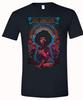 Jimi Hendrix 70s Style Graphic Black Short Sleeve T-Shirt