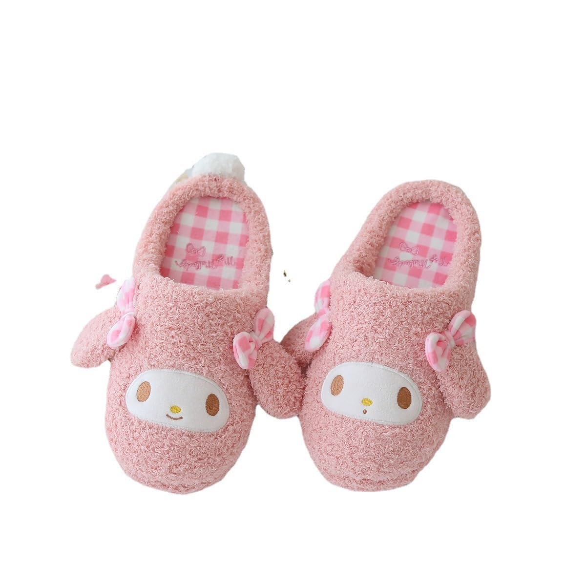 

Моя комната Hangyodon для холодной погоды со стильными Kuromi, Melody, тапочками, обувью, осенью, зимой, пушистая, для дома, для гостей, туалет, защита, тихая, теплая,