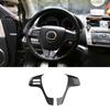 For Mazda 6 2009-2013 Carbon Fiber Car Steering Wheel Contorl Frame Trim 2PCS
