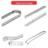 ZISIZ Stainless Steel BBQ Food Tongs