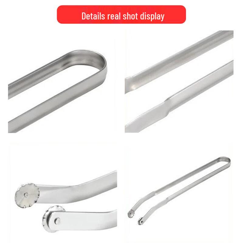 ZISIZ Stainless Steel BBQ Food Tongs