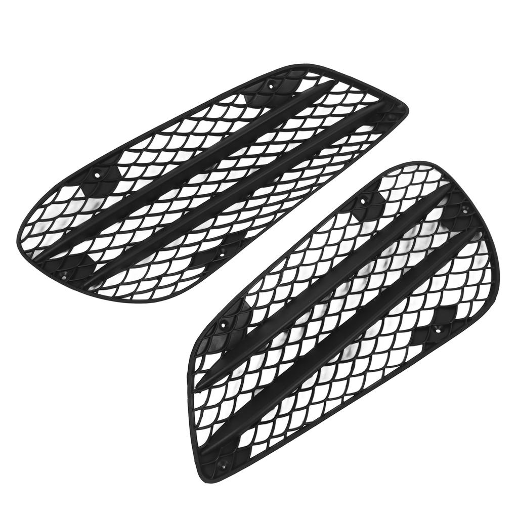 1 Pair Left Right Black Front Bumper Fog Lamp Grille Replacement for MercedesBenz EClass W212 AMGLine 20132015