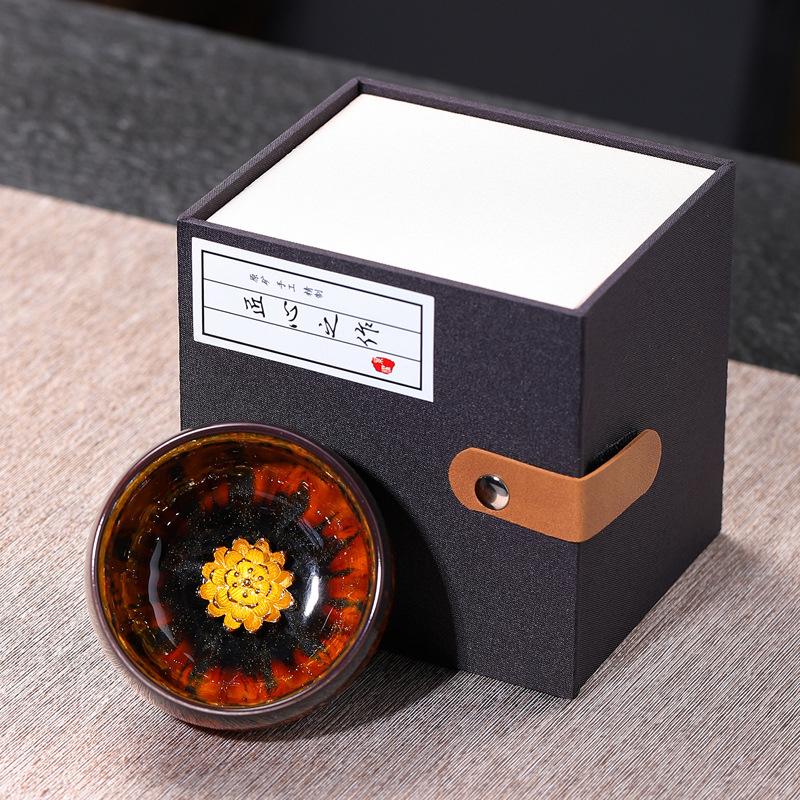 

Красочная золотая чашка-павлин черепаховый панцирь мастерская чашка цзяньчжань чайная чашка золотой лотос печной обжиг песочно-золотая чайная чашка чайная чашка подарочная коробка