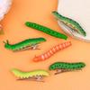 6/12Pcs Simulation Spooky Caterpillars Hair Clip Funny Creative 3D Crawl Insect Duckbill Clip Hairpin Prank Party Hair Accessory
