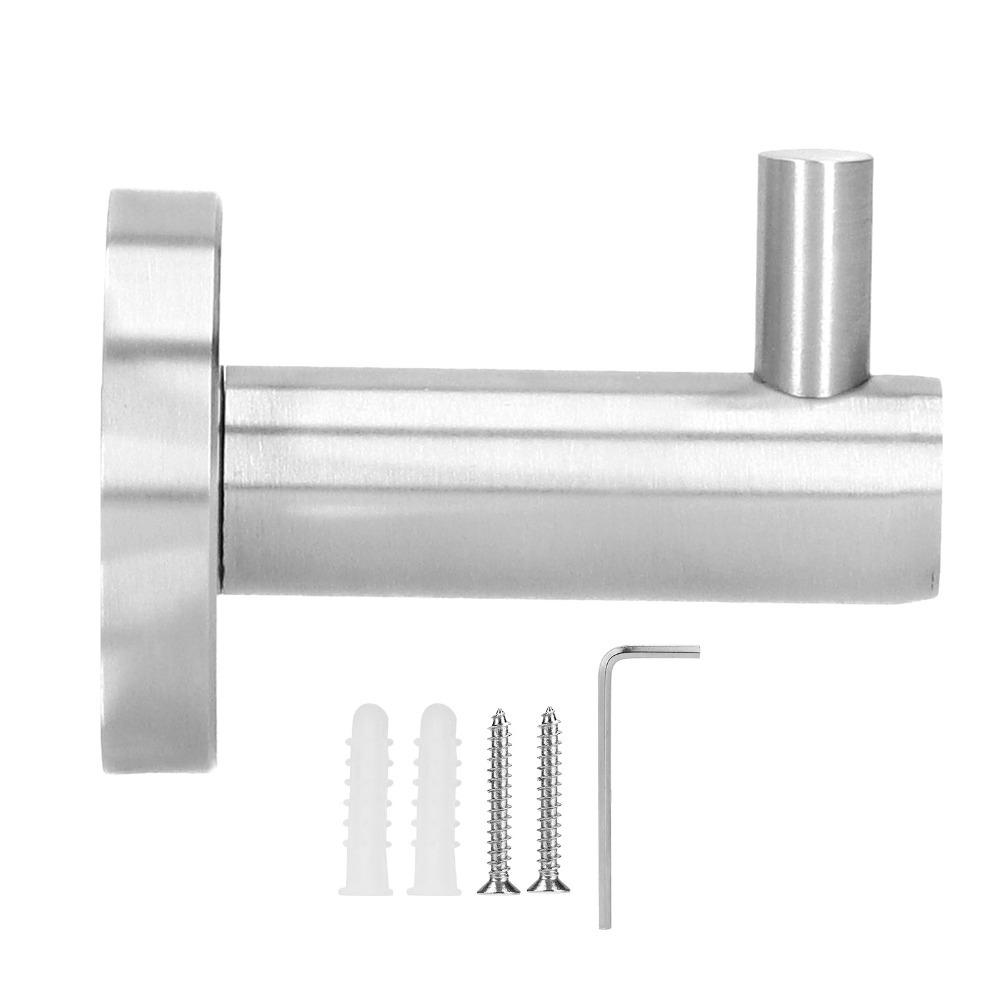 Rust Proof Towel Hanger Hook Silver Coat Hanger Hook Practical Wall Hook Multi-Purpose