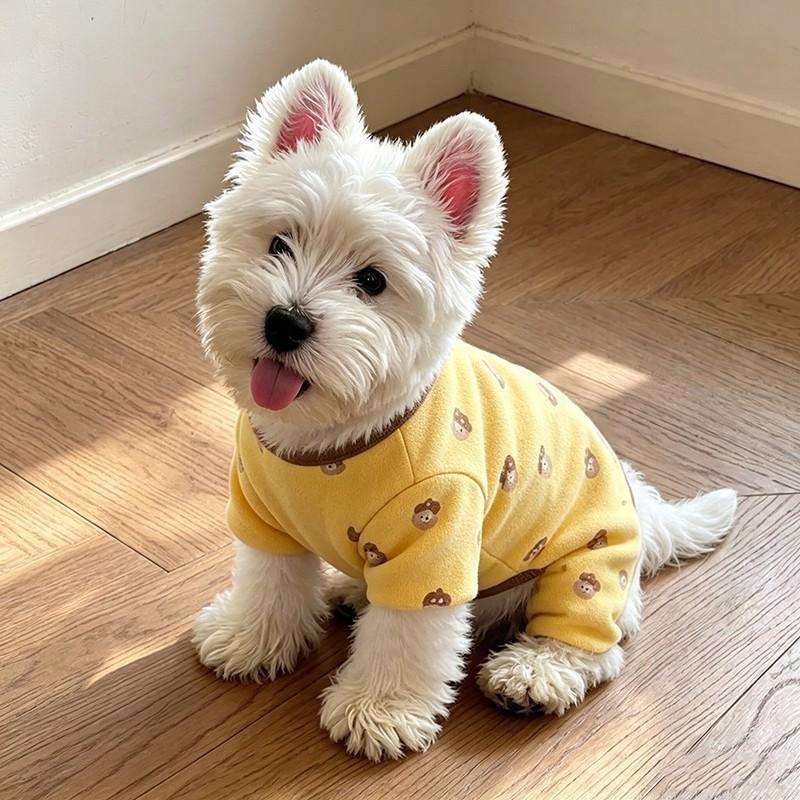 Pet Dog Outfit Four-Legged Belly Cover Shirt Small Breeds Like Teddy Bichon Frise Lightweight Casual Vest