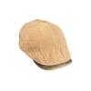 American Retro Solid Color Corduroy PU Forward Hat Autumn and Winter Men and Women Simple Street Versatile Duckbill Beret Tide