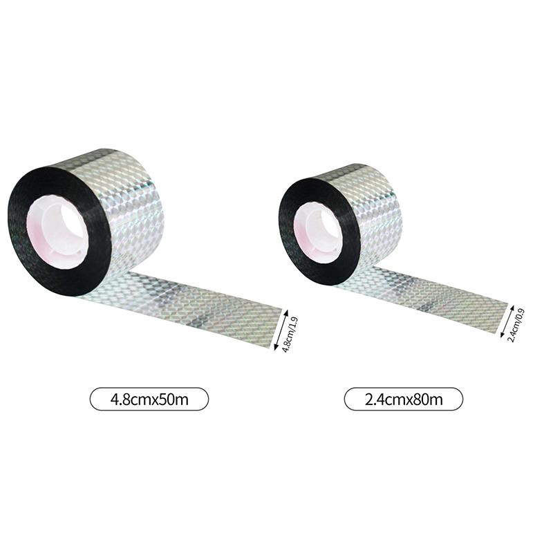 Double Sided Reflective Bird Repellent Tape Pond Orchard Anti-Bird Colored Ribbon Balcony Bird Guard Laser Bird Repellent 50/80M