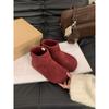 Women's Large Size Soft Sole Heightening Winter Warm Fur One Anti-slip Snow Boots Plush Lined Ankle Boots Outdoor Sports Cotton Boots