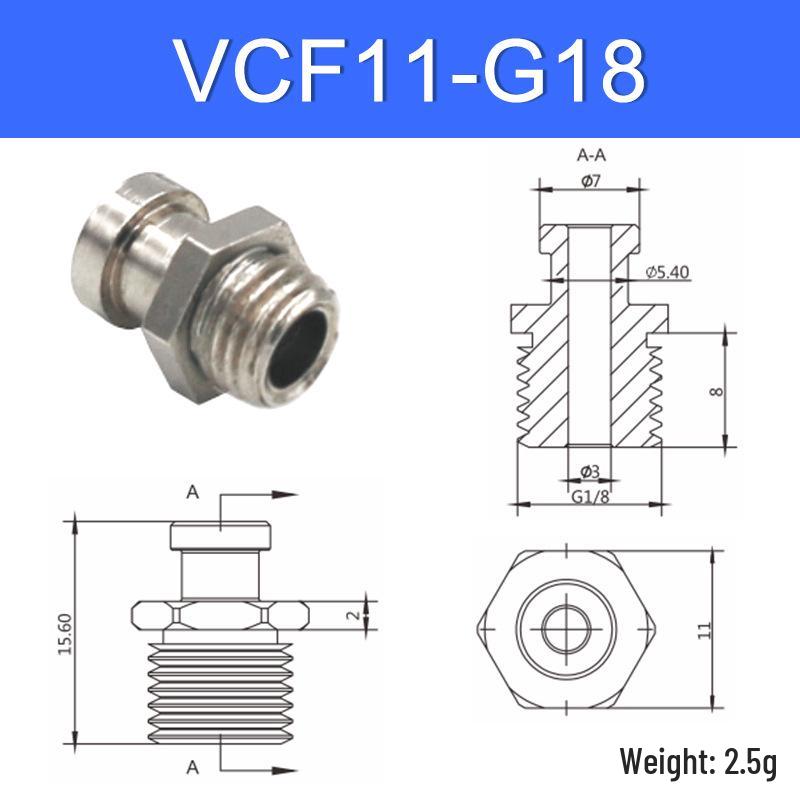 Vacuum Suction Cup Connector VM-G1 Threaded Barb Pneumatic Nozzle Adapter