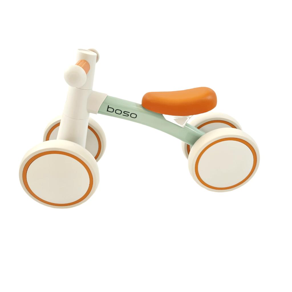 Premium MILA Balance Bike for One Year Old, Gray with Brown Saddle