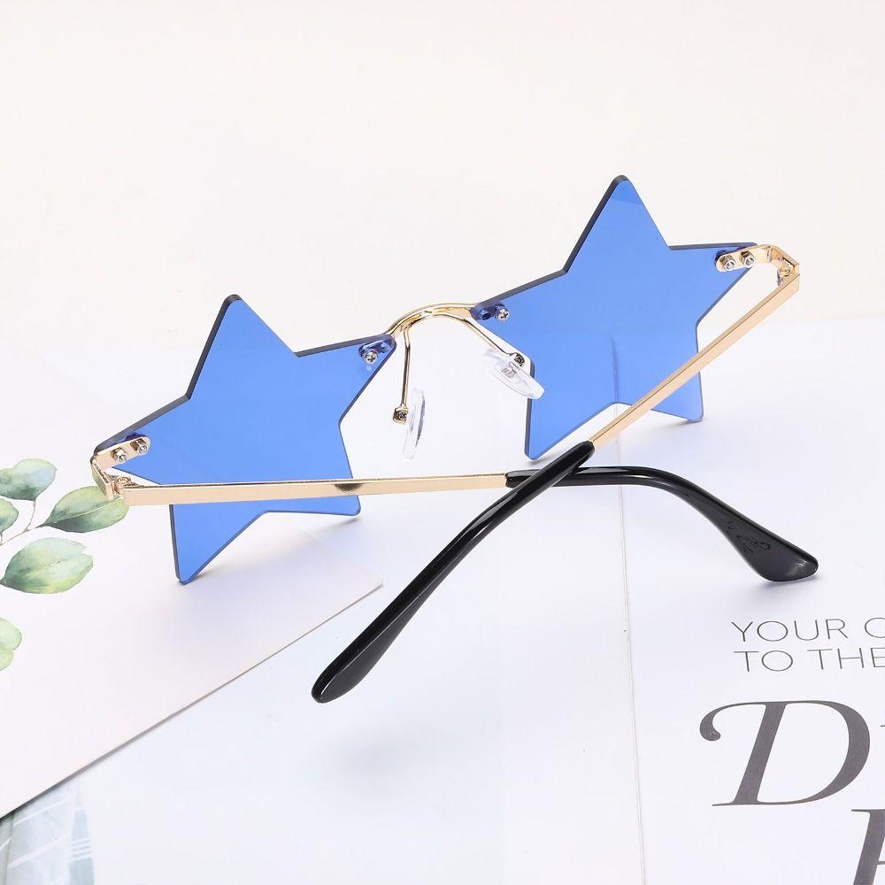 UV400 Eyewear Street Shot Pentagram Sunglasses Sun Glasses Rimless Star Shape Sunglasses