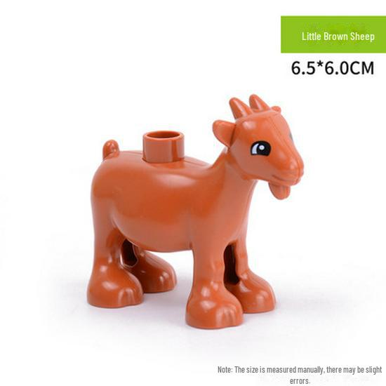 Lego-Compatible Large Animal Accessories Building Blocks for Kids' Prairie, Ocean, Jungle Simulations, Ages 3+