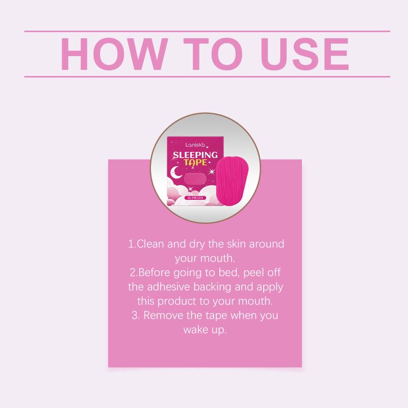 No Snore Mouth Tape 30PCS Gentle Adhesive Sleep Strips Soft and Comfortable for Home Bedroom Travel
