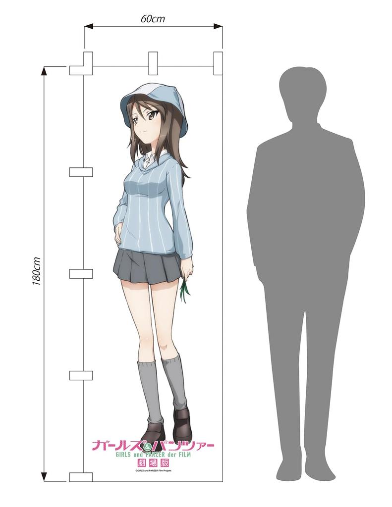 Girls Panzer the Movie Banner Mika & Life-size
