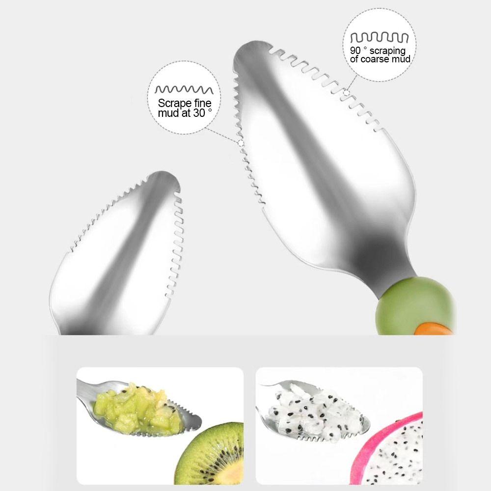 Baby Tableware Complementary Food Spoon Double-Ended Fruit Scraper Spoon Fruit Puree Spoon
