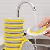 5pcs Dishwashing Sponge Non-stick Oil Brush Pot Dishwashing Cloth Sponge Wipe Double-sided Cleaning and Decontamination Magic Wipe