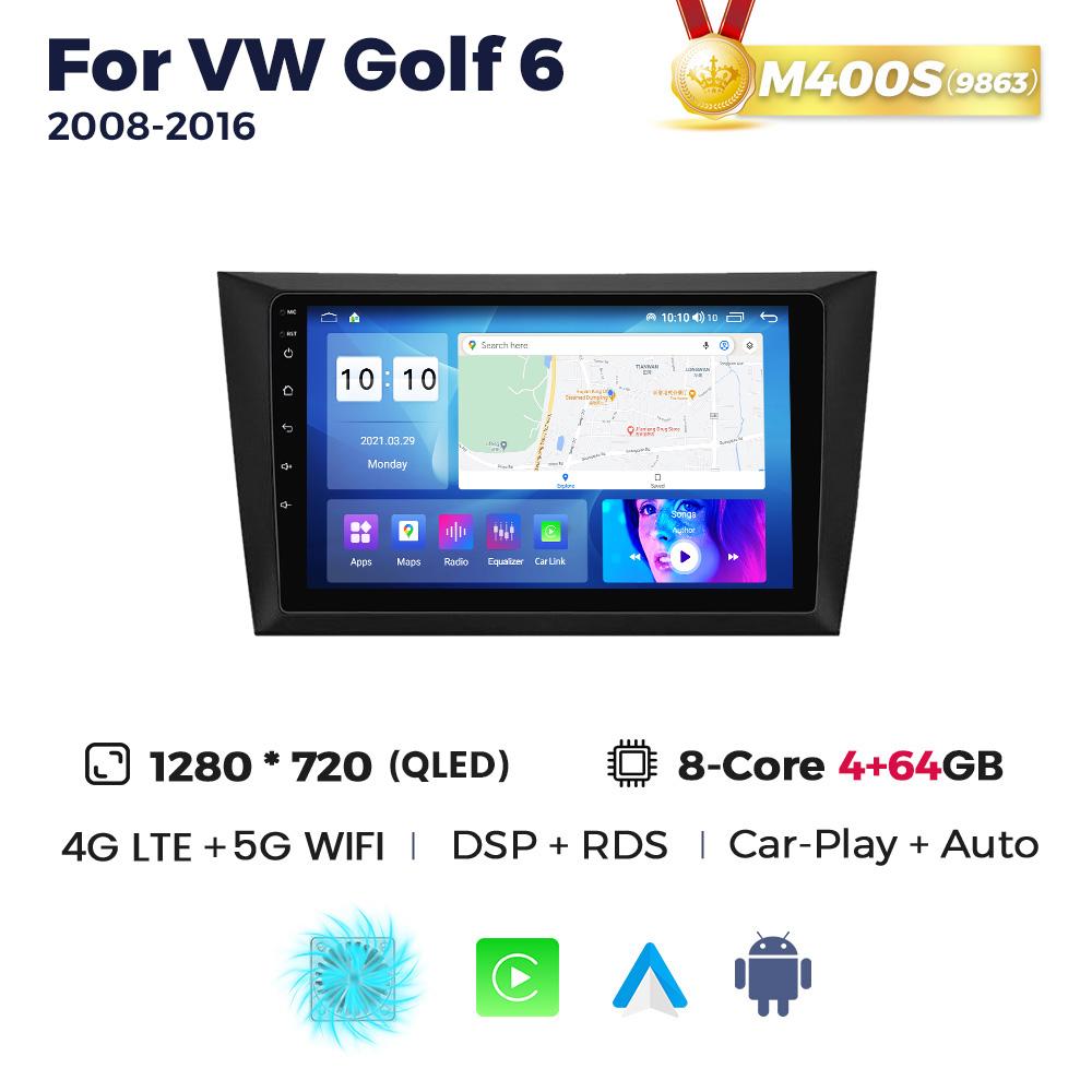 Navifly Radio Auto Android 2Din Pentru Volkswagen VW Golf 6 MK6 GTI 2008-2016 Carplay Wireless Auto Player Video Sisteme Inteligente