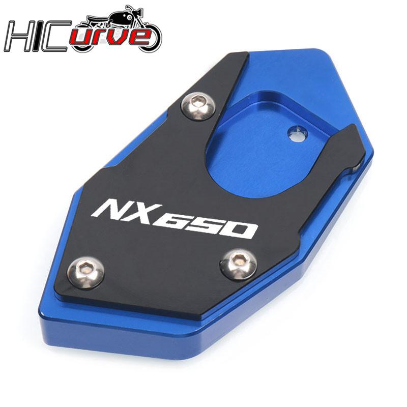 For HONDA XLV 600 650 700 TRANSALP / DOMINATOR NX 650 / FMX 650 CNC Kickstand Foot Side Stand Extension Pad Support Plate