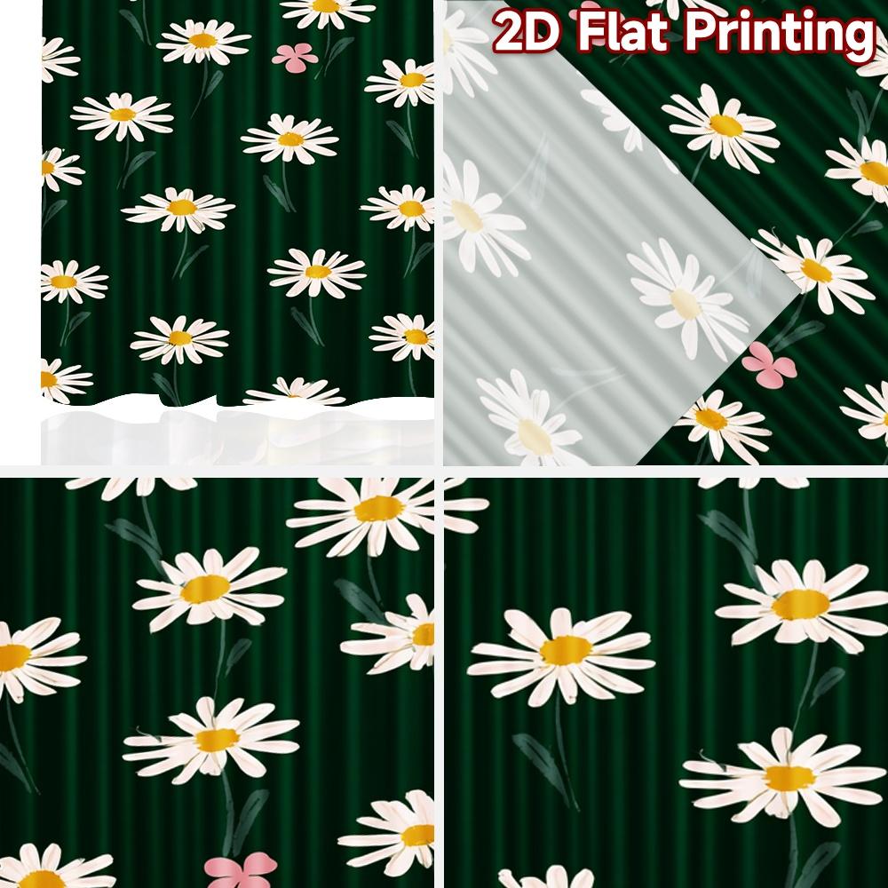 Set Of 2 Flat Printing Curtains Without Rod Floral Spring Design Saint Patrick Is Day Festival Popular Drapes Curtain Made Polyester