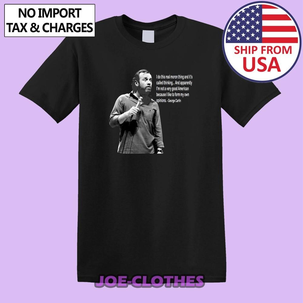 George Carlin Stand Up Comedian Unisexs Black Size S5xl