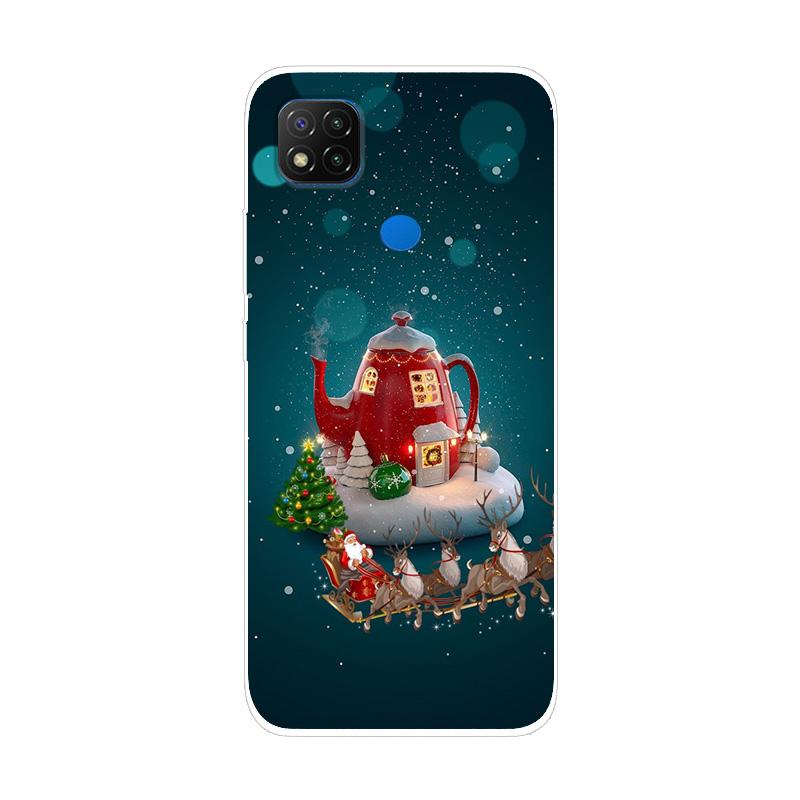 Soft Silicone Case For Xiaomi Redmi 9C NFC Case Soft TPU Christmas Phone Case For Xiaomi Redmi 10C 9C Case Redmi 9 C NFC Cover