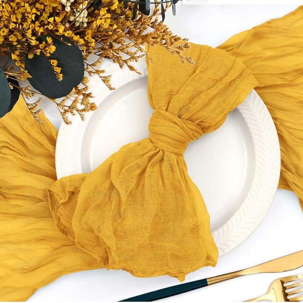 Soft Cotton Napkin Reusable Placemats Party Supply Gauze Napkin Home
