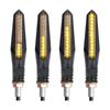 Gohantee Motorcycle LED Flowing Turn Signal, 4 Sequential LED Turn Signals, Motorcycle, IP65 Waterproof,