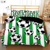 Cool Football 3d Stereo Printing Quilt Cover Pillowcase Children's Room Bedding Set 100% Polyester 3 Pieces Can Be Customized