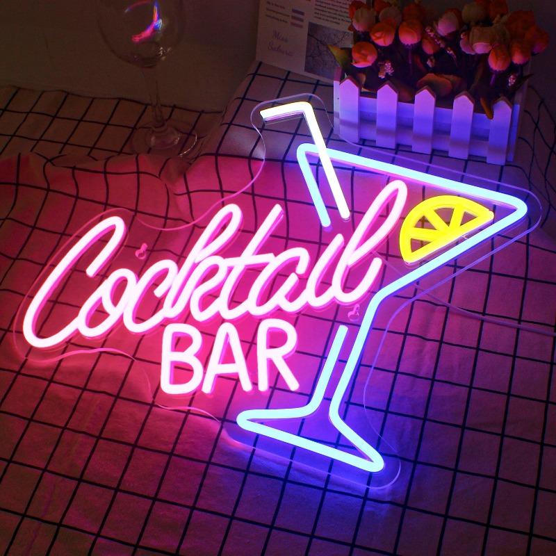 Open Welcome Bar Neon LED Sign USB Powered Room Wall Decoration For Pub Bar Club Men's Cave Party Restaurant Shop Sign Lights