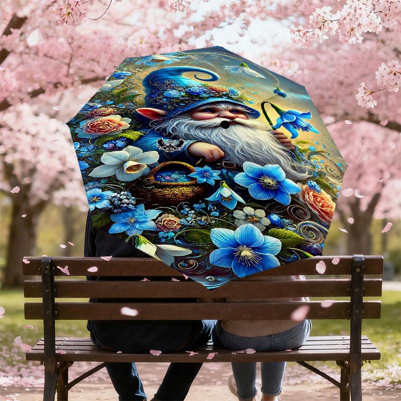 1 Stück Zwerg Blumen Schirm-8 Rippen verstärkt, Automatisches Öffnen, Leicht & Langlebig, Modeaccessoire für Draußen-D339