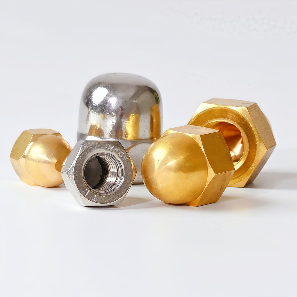 Acorn Domed Nut M3 M4 M5 M6 M8 M10 M12 M14 M16 M18 Brass/304 Stainless Steel /304 Black Hex Acorn Nut Anti-Loose Rust Domed Nuts