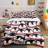 Penguin Pattern Winter Decor Set Soft Comfortable Duvet Cover Bedding Set Included 1*Duvet Cover & 2*Pillowcases gift